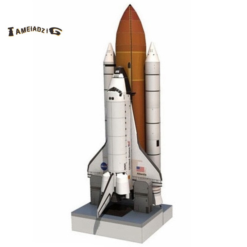 3d Model Space Library Papercraft Cardboard House For Children Paper Toys 1 150 Shuttle Atlantis Puzzle Handmade Rocket Shopee Singapore