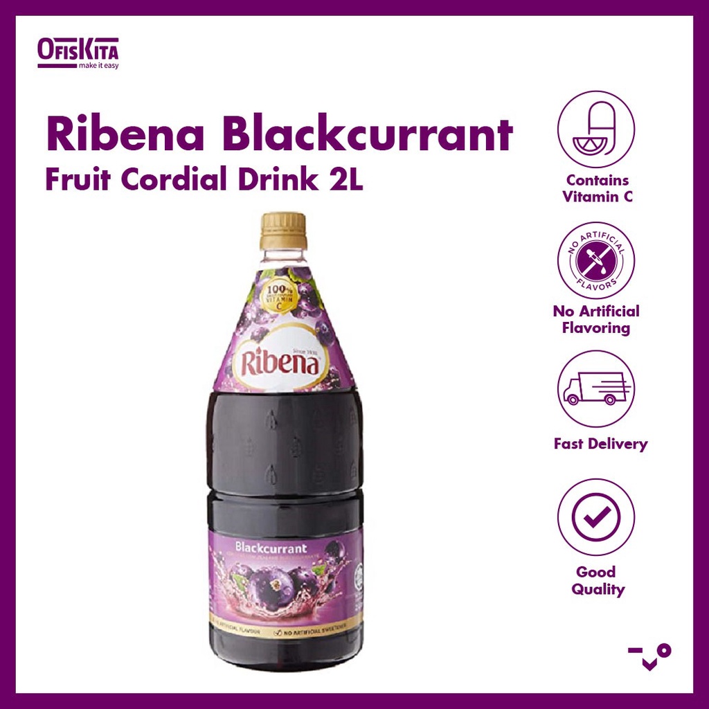 Ribena Blackcurrant Fruit Cordial Drink 1L/2L | Shopee Singapore