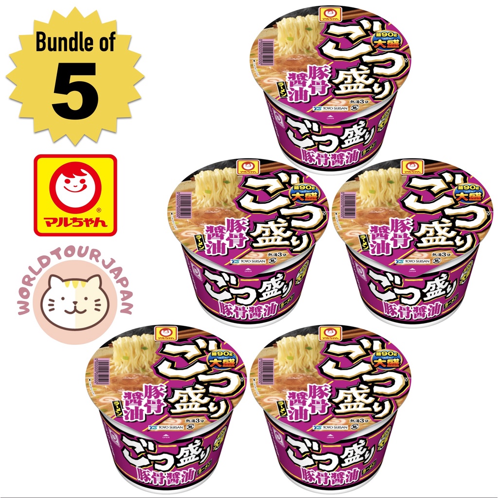 [ INSTANT RAMEN NOODLES ] Maruchan Gotsumori Tonkotsu&syoyu ramen x 5