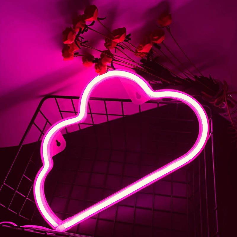 [Ready Stock]ENUOLI Cloud Neon Light Pink Neon Signs Battery/USB
