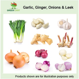 [Greencartsg] Fresh Vegetables – Garlic, Ginger, Onions and Leek