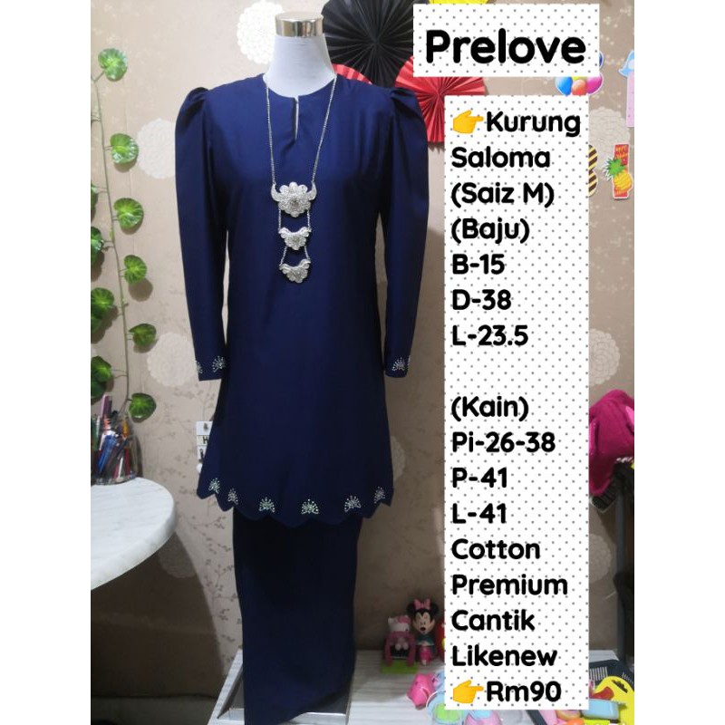 Baju Kurung Saloma Saiz M Shopee Singapore