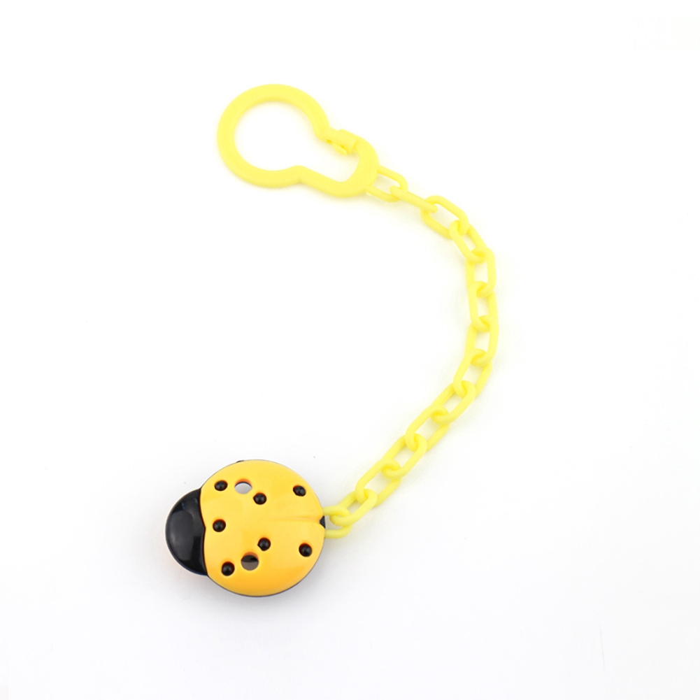 Ladybug Shape Soother Pacifier Chain Baby Teething Teether Strap Nipple Holder