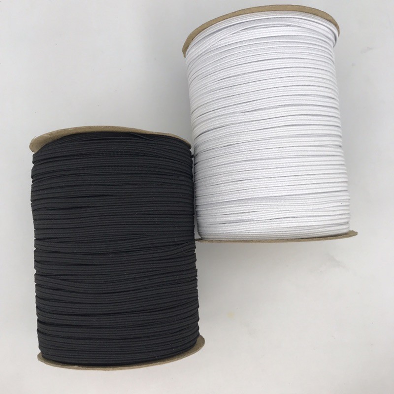 Elastic Rubber Baby 4mm Channel 401 137 1 Meters 150yards Roll Black White Best Quality Shopee Singapore