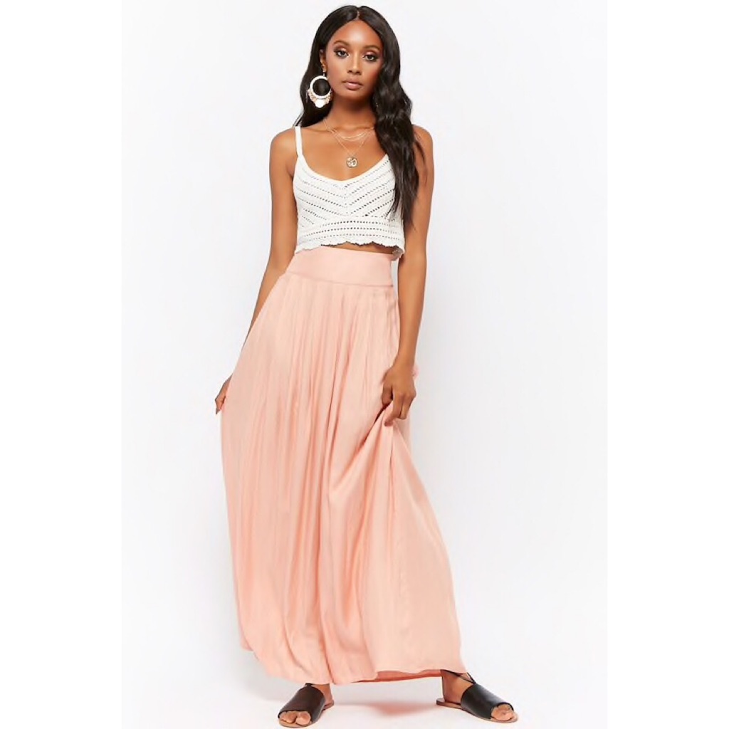 BNWT Forever 21 Pleated Maxi Skirt 