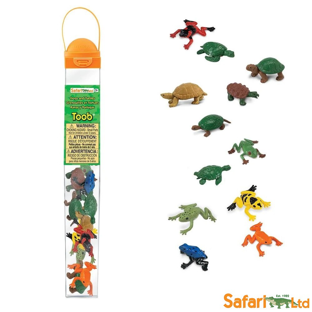 Safari Ltd Reptiles Series Toob Toys (Frogs and Turtle, Reptiles ...