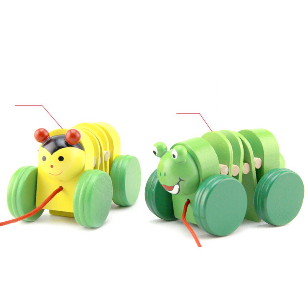 wooden caterpillar baby toy