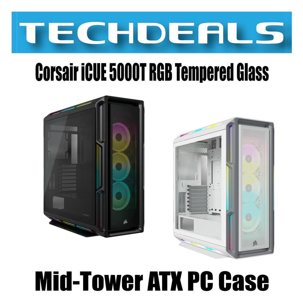 Corsair iCUE 5000T RGB Tempered Glass Mid-Tower ATX PC Case | Shopee ...