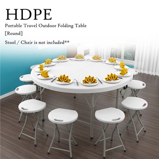 (JIJI SG) HDPE Outdoor Folding Foldable Table (ROUND) - 80CM / 120CM / 150CM #3