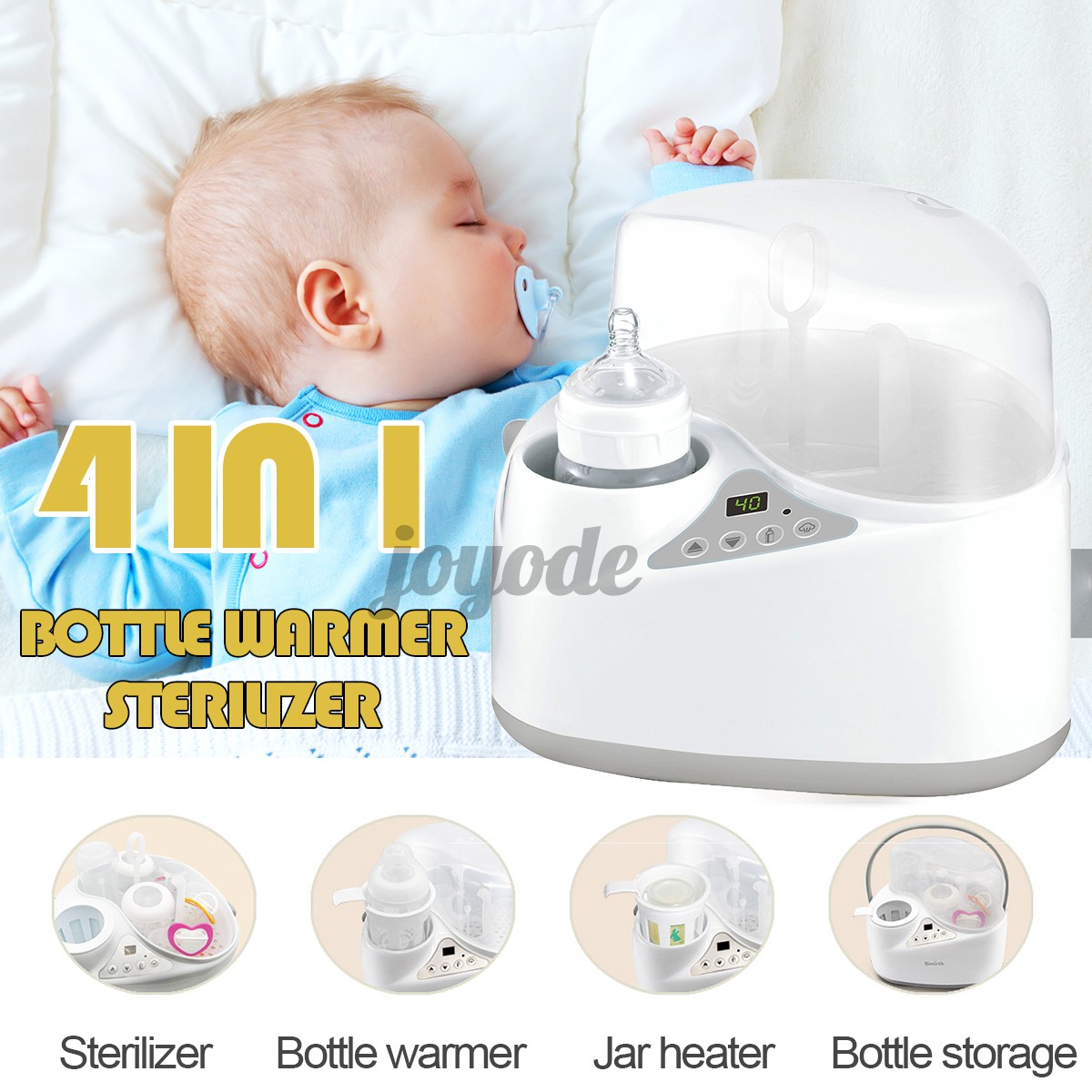 4 In 1 Adjustable Baby Bottle Warmer Milk Sterilizer Temperature LED