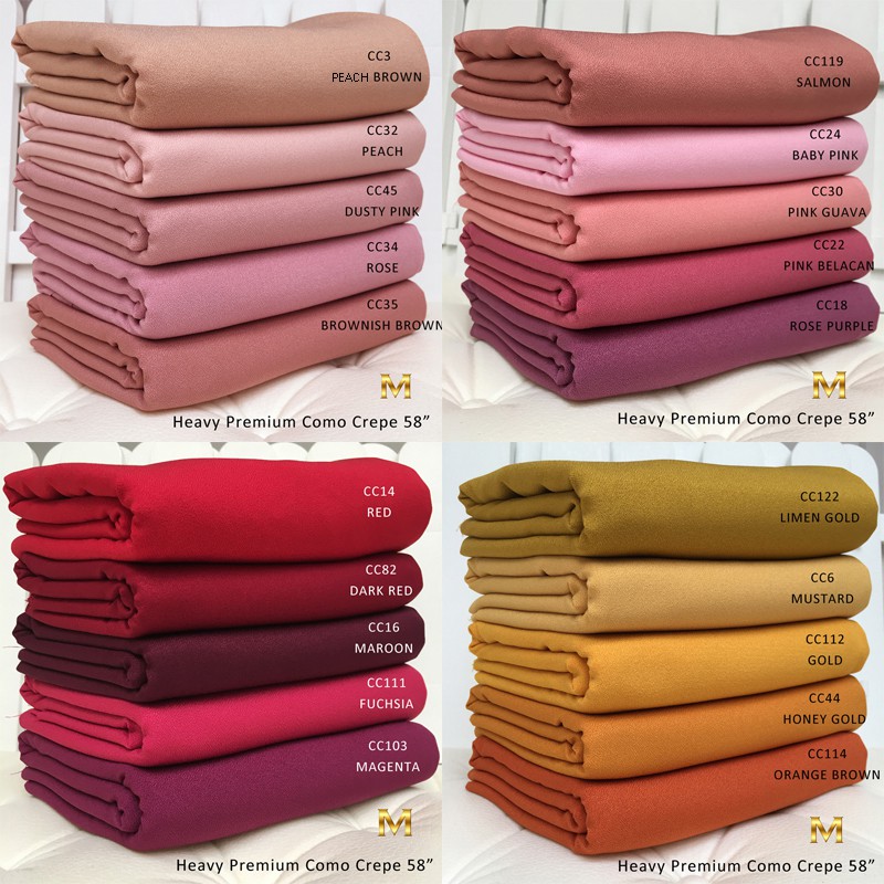 Part 4 Heavy Premium Como Crepe Price For 0 5m Field 60 Shopee Singapore