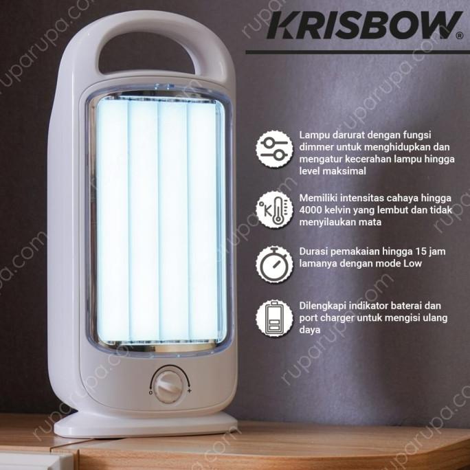 Krisbow KRIS EMERGENCY LAMP 160 LED DIMMER / EMERGENCY Flashlight