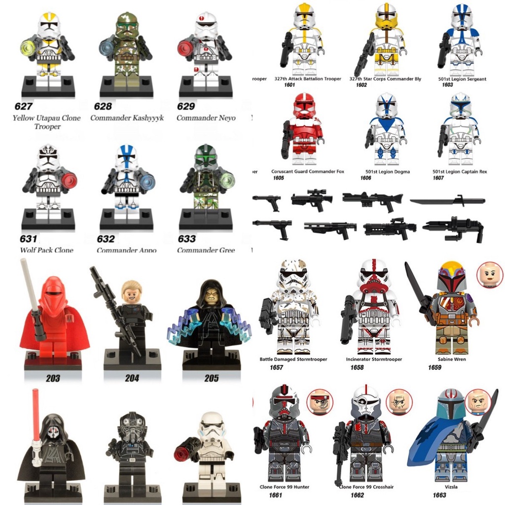 star wars  utapau 5x figurines compatible avec lego