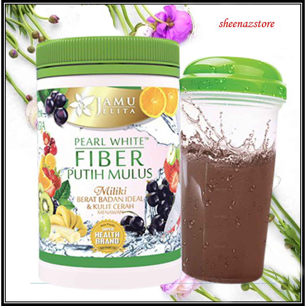 Pearl White Fiber Jamu Jelita Free Shaker Shopee Singapore