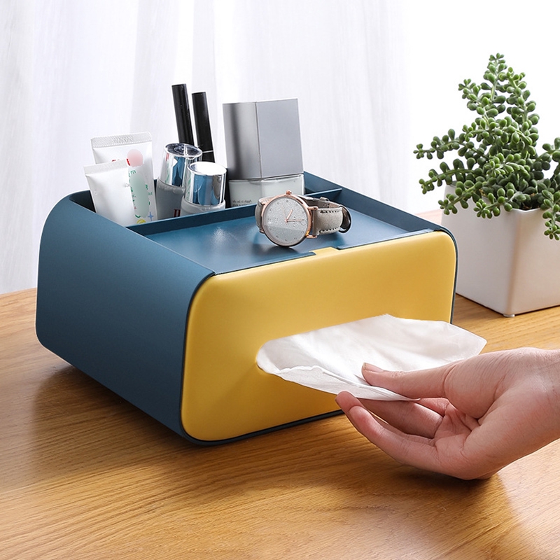 Multifunctional Storage Box Tissue Box Desk Storage Boxes Multi
