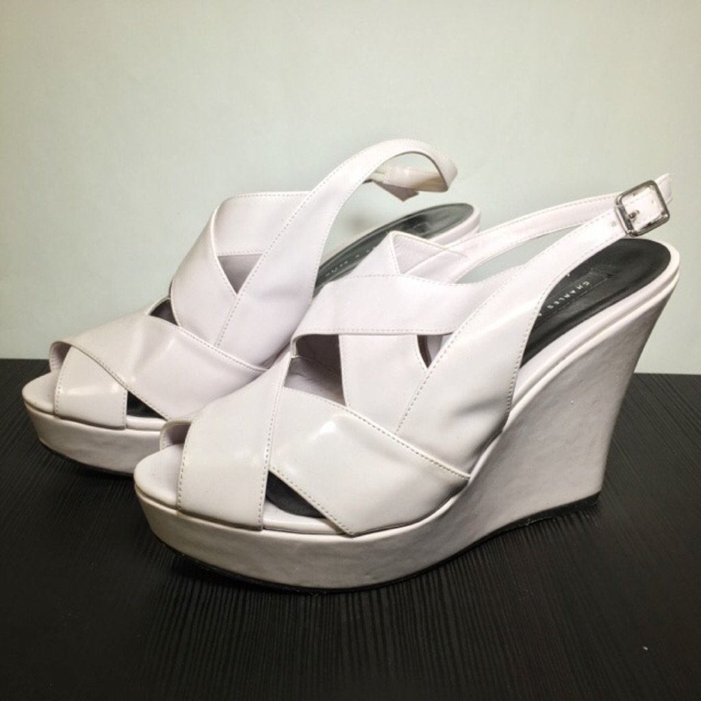 baby pink wedges
