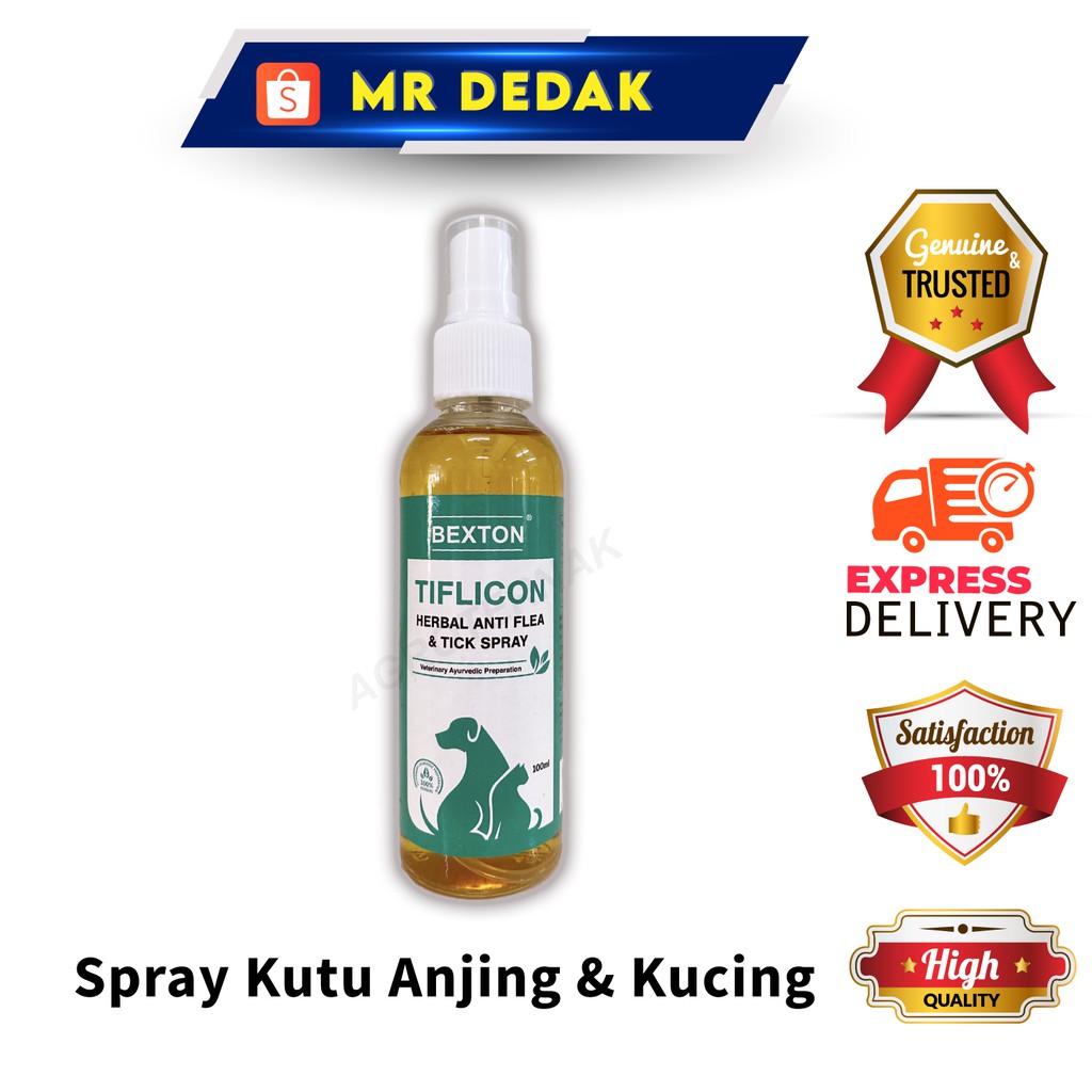 BEXTON] Spray Kutu Kucing/Tiflicon Herbal Spray For Tick and Flea 