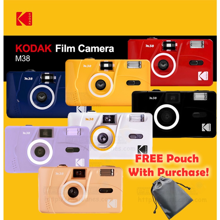 KODAK DA00243 - KODAK M38-35mm oplaadbare camera, hoogwaardige lens, geïntegreerde flits, AA-batterij - zwart