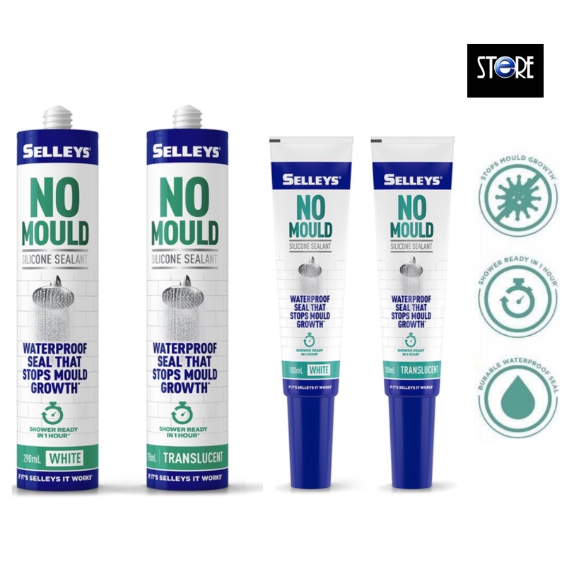 Selleys No Mould Silicone Sealant 100g / 290g (White / Translucent ...