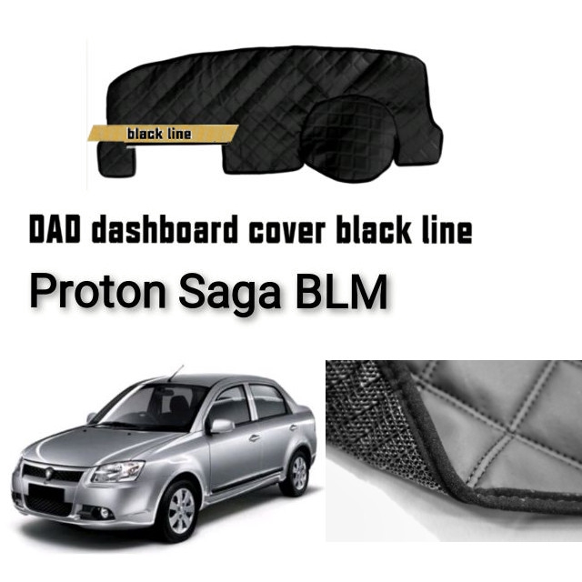 Proton Saga Blm Dashboard Cover Black Line Custom Fit No Dad Logo Shopee Singapore