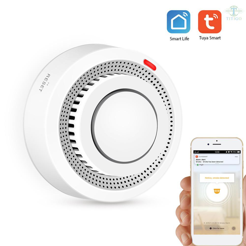 Wifi Smoke Detector Smart Fire Alarm Sensor Wireless Security System