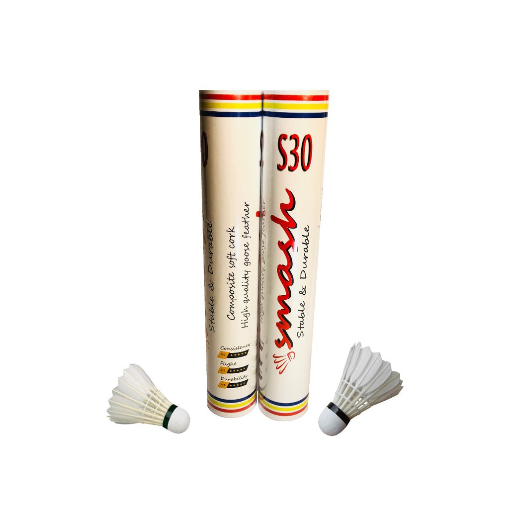 Smash S30 Badminton Shuttlecocks Speed 77 (12pcs) | Shopee Singapore