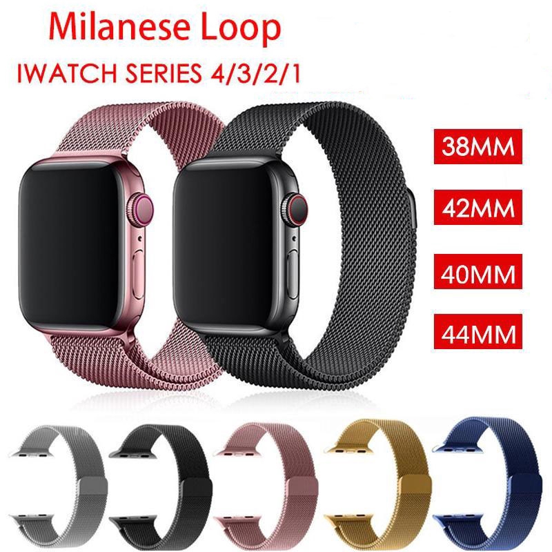 Strap Apple Watch Band 42mm 38mm 40mm 44mm Iwatch Watch Series 6 Se 5 4 3 2 1 Milanese Loop Bracelet Singapore