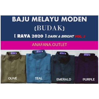 RAYA 2021  Baju  Melayu  Moden SET BUDAK  warna DARK 