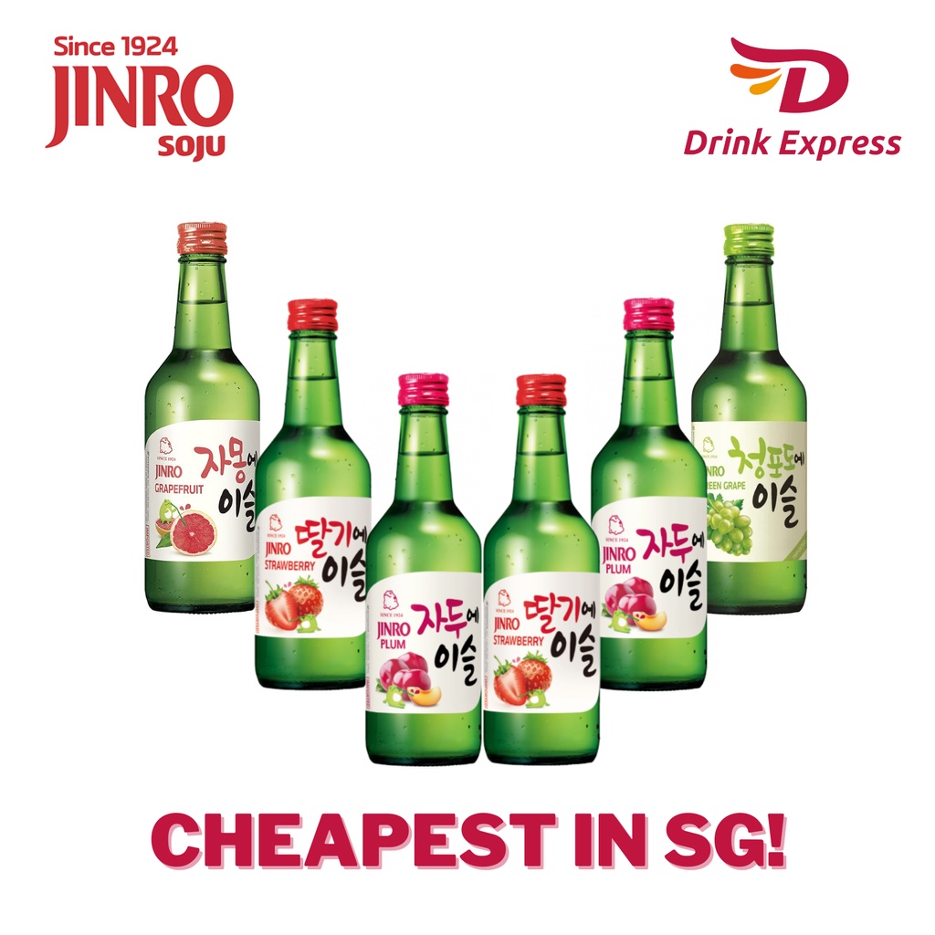 [MIX AND MATCH] 6 x 360ML Jinro/ 8x Bohae Flavoured Soju Bundle And