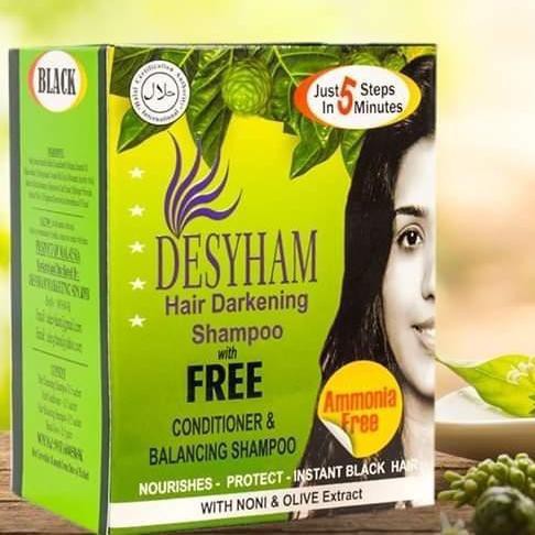 Shop Malaysia Desyham Hair Darkening Shampoo Hair Dye Black Dark Brown Burgundy Shopee Singapore