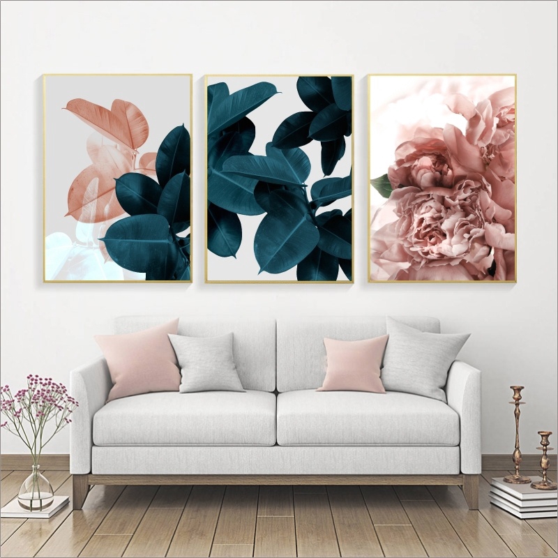 Nordic Leaf Floral Botanical Posters And Prints Wall Pictures For ...