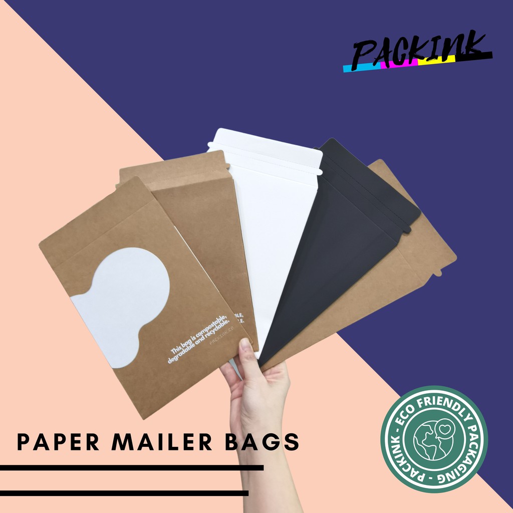 [10Pcs/50Pcs] Expandable Paper Mailer Bags FSC Certified Paper Eco