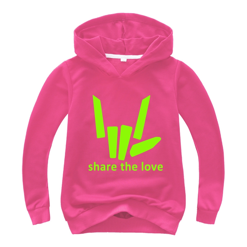 share the love pink hoodie