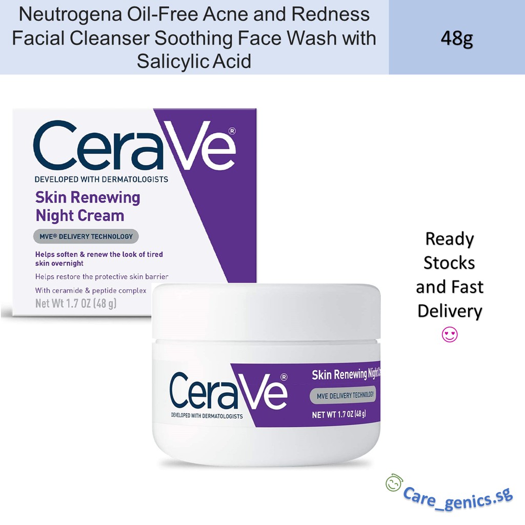 CeraVe Night Cream for Face, Skin Renewing Night Cream with Hyaluronic