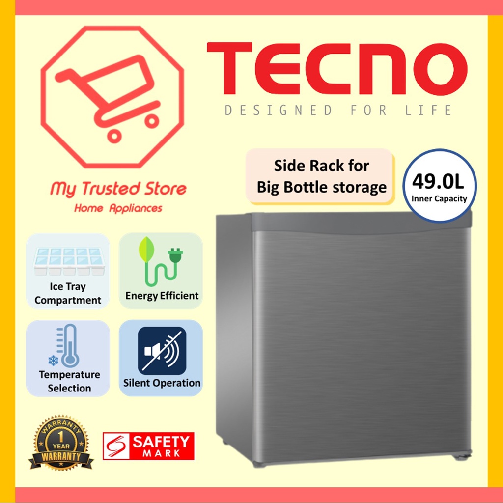 Tecno (TFR 48V2) 47L Mini Bar Fridge Shopee Singapore