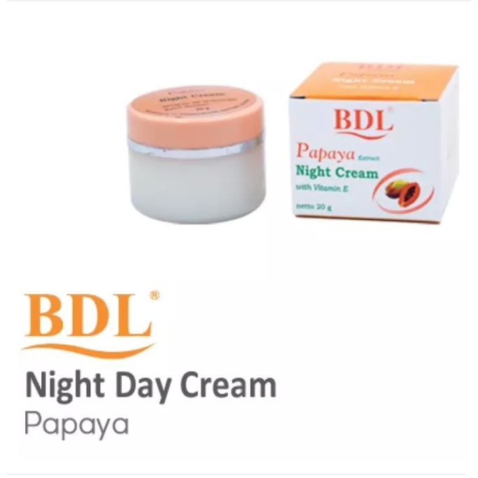 [Bundle of 3] BDL Papaya Extract Night Cream with Vitamin E 3 x 20g