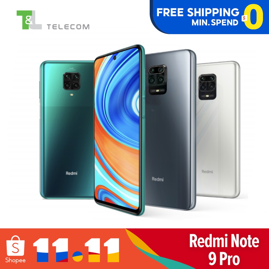 11.11 SALE Xiaomi Redmi Note 9 Pro 6GB+64GB / 6GB+128GB Dual Sim LTE - Offcial Global Version ...