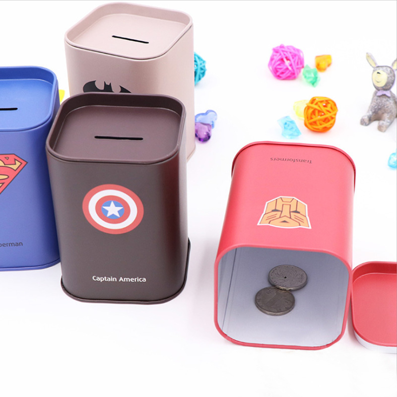 Coin Box Money Saving Bank Super Heroes Kids Cartoon Duit Tabung Tin Kartun Shopee Singapore