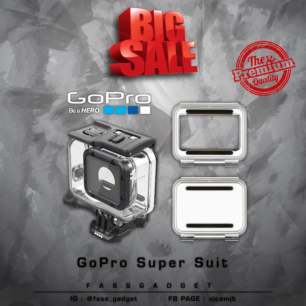 Readystock Original Gopro Supersuit Gopro Hero 7 6 5 Black Waterproof Casing Supersuit Shopee Singapore