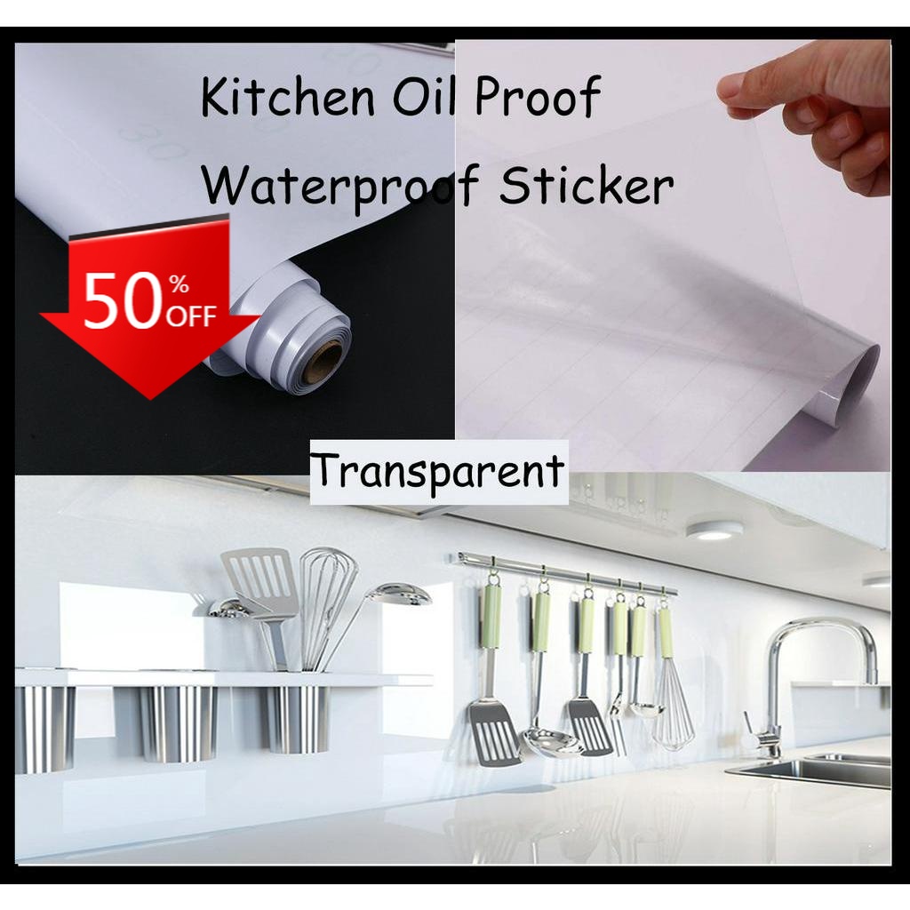 【Free tools】Clear Wall Protector Kitchen Oil Proof Waterproof Sticker