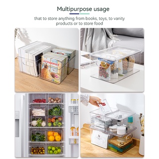 1.25 Home Organizer Toy Storage Clear Box Kitchen Drawer Food Container Fridge Home Use with Optional Lid #2