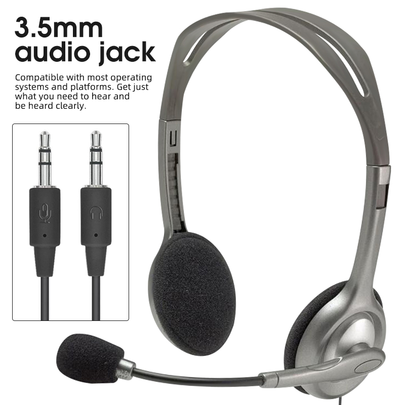 logitech wired 3.5 mm headset with microphone