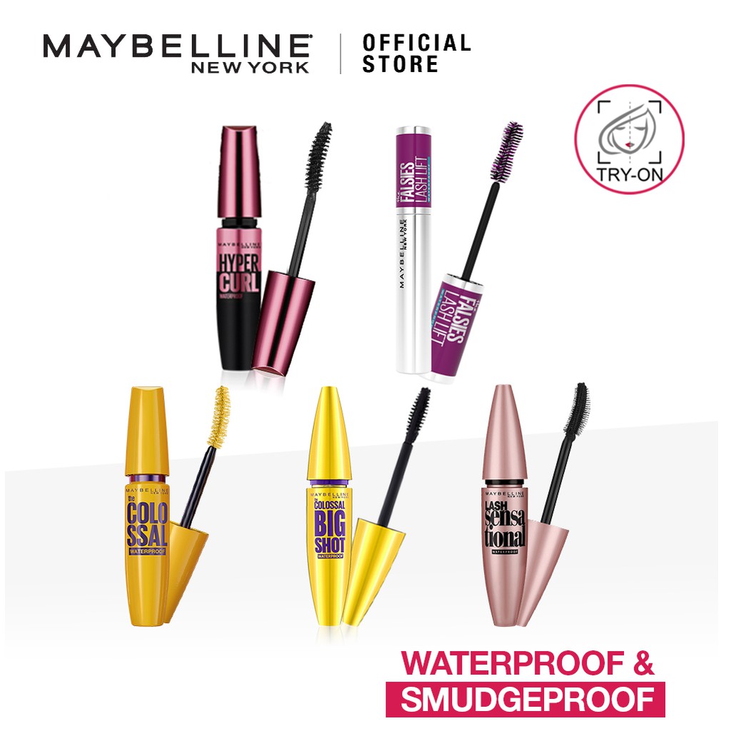 Maybelline Mascara Collection Hypercurl Big Shot Lash Lift Falsies Lash Sensational Colossal Shopee Singapore