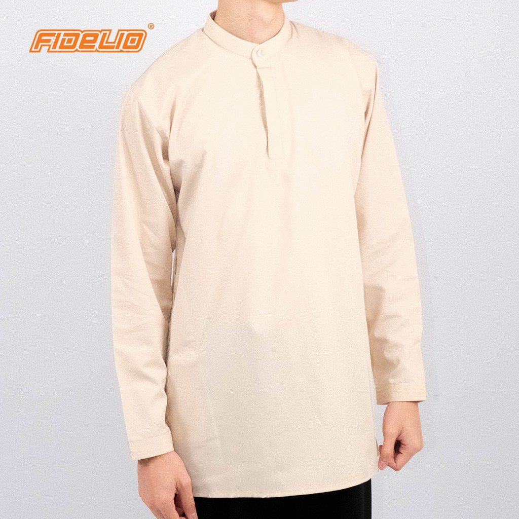 7 7 Jaspar Kurta Modern Beige Baju Kurta Moden Lelaki Shopee Singapore