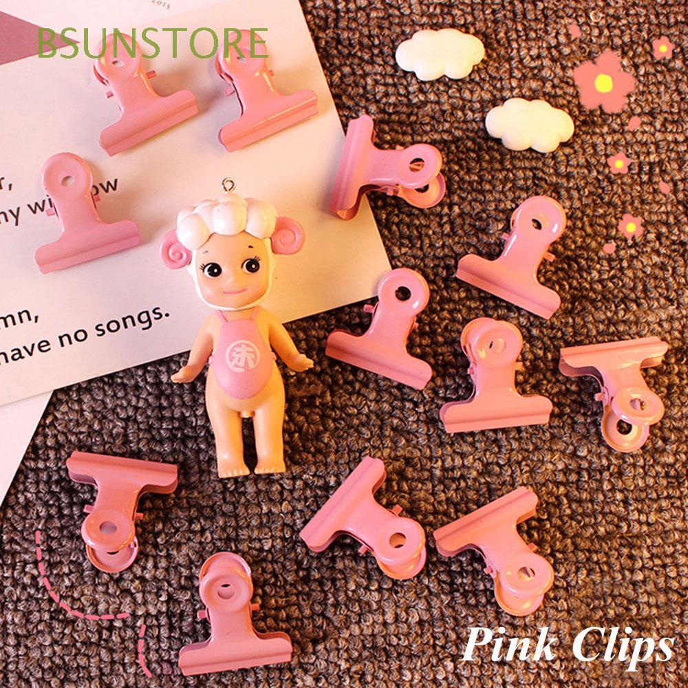 5 10pcs Diy Decoration Cute Pink Color Photo Pegs Metal Binder