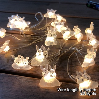 2M/20 LED String Lights Copper Wire Lights Fairy Lights Rabbit Egg Lights Easter Theme Home Interior Party Decorations #3