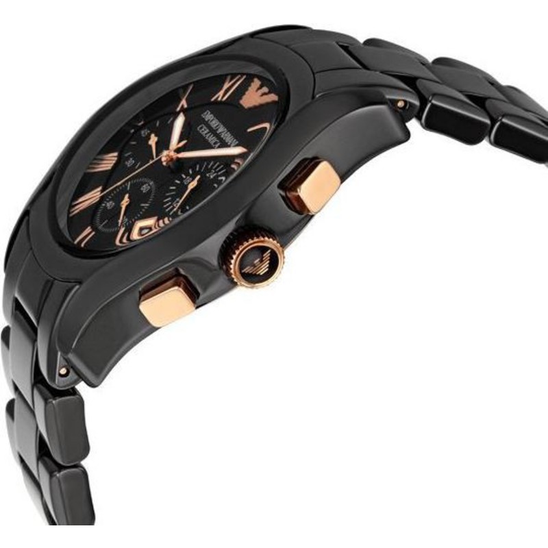 emporio armani ar1410 men's valente ceramica ceramic chronograph watch