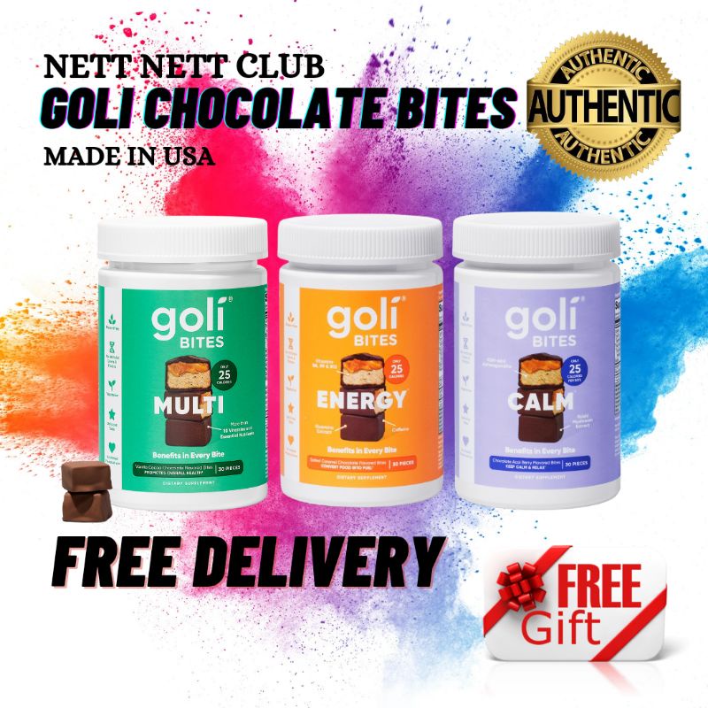 [NEW] Goli Nutrition Chocolate Bites Multivitamin / Calm / Energy