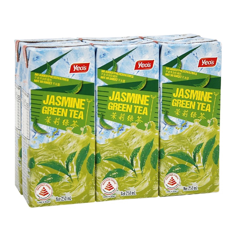 Yeo's Ice Green Tea Brewed with Jasmine Packet Drink - 6's (Halal ...