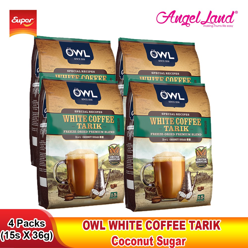 Owl White Coffee Tarik 36g X 15s Original Hazelnut Coconut